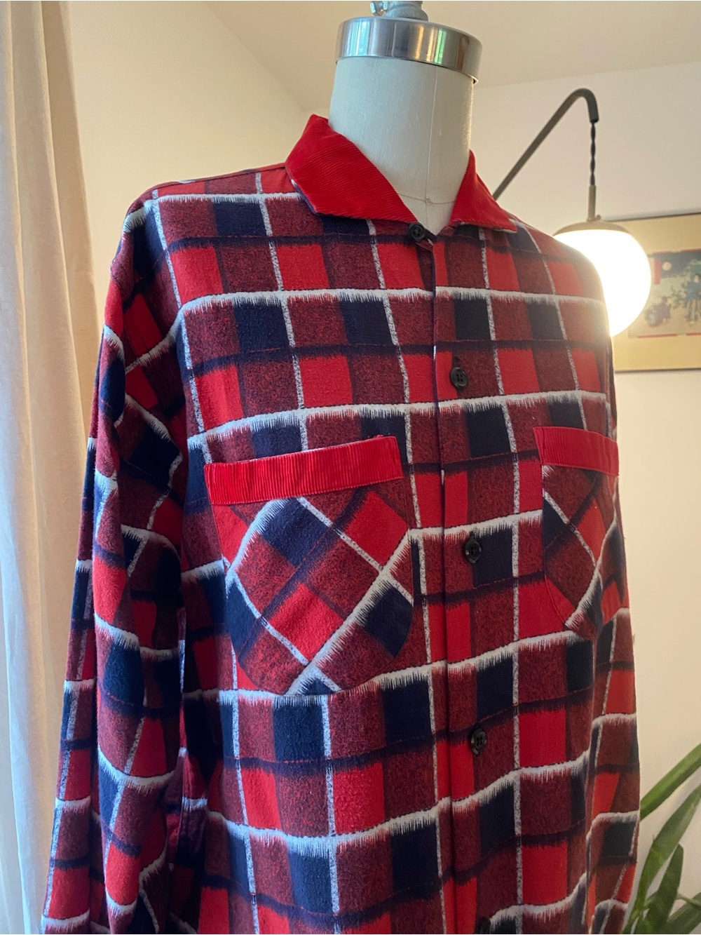 Tom Sawyer - Red & Navy Plaid Button-Up Shirt